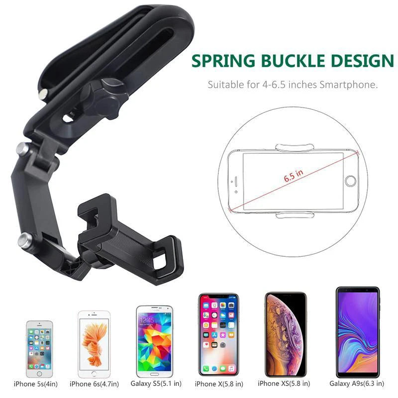 Introducing the 1080° Multi-Function Sun Visor Phone Holder: A Universal Solution with 360° Rotating Capability for All Your In-Car Needs